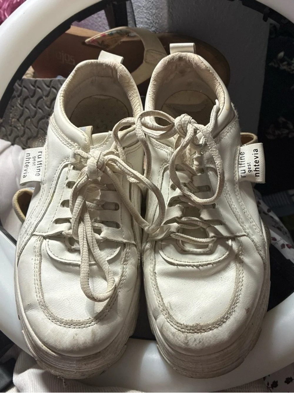 White Women's Chunky Platform Sneaker